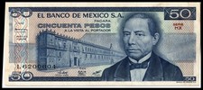 MEXICO, 50 PESOS, P#65a, 1981, Series HX L6200604 UNC