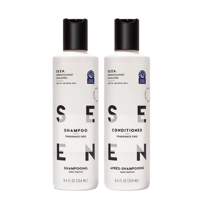 Shampoo & Conditioner Bundle, Fragrance-Free - Non-Comedogenic Hair Care Set, De