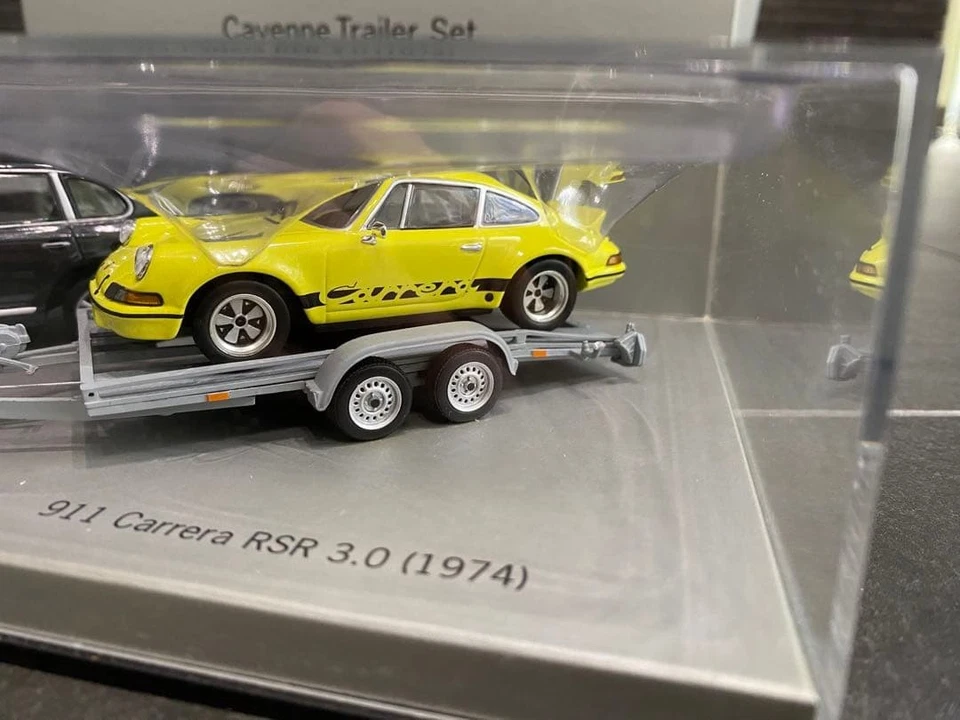 Minichamps 1/43 porsche trailer set Minicar - Image 2 of 4