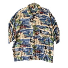 VTG Disney Catalog Shirt Men's XXL Beach Car Mickey Minnie Aloha Hot Rods Surf