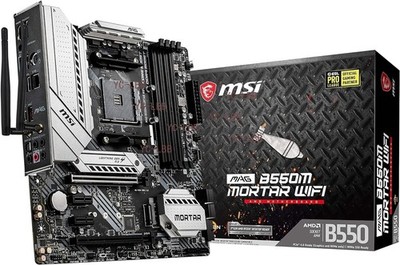 MSI MAG B550M MORTAR WIFI DDR4 AM4 AMD B550 SATA 6Gb/s Micro-ATX