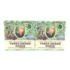 (2 PACK) Dr. Squatch Men's Natural Soap - Three Sword Surge/One Piece, 5 oz