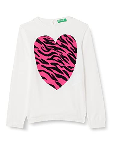 United Colors of Benetton MäDchen Pullover Weiß 911 GrößE-image
