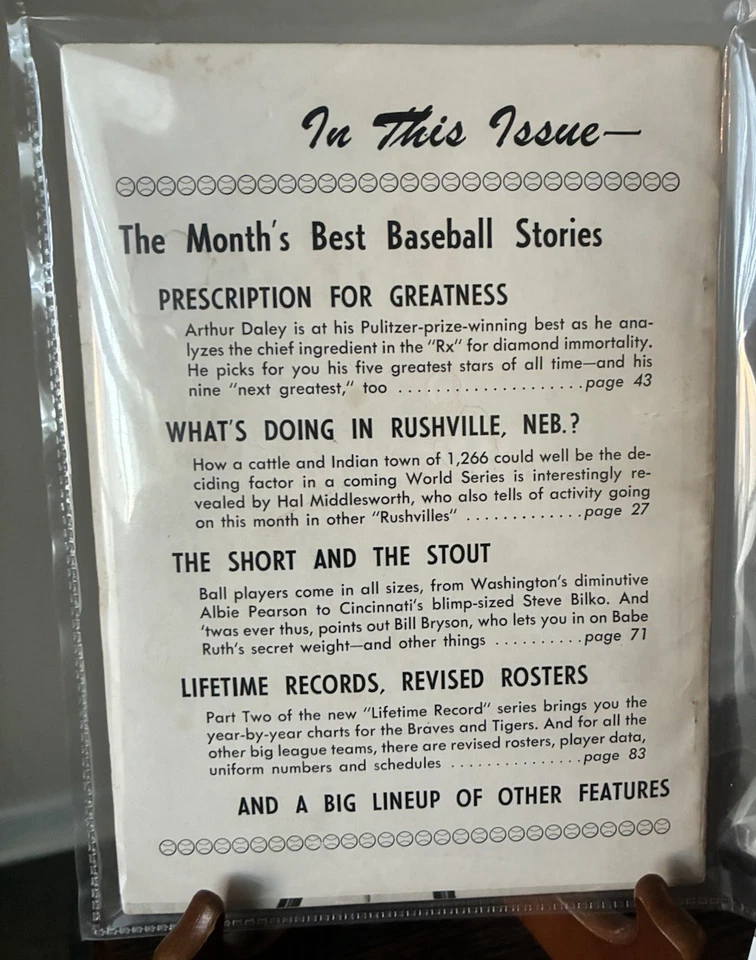 Warren Spahn Signed Autographed Auto Baseball Digest 1958 Braves JSA COA RARE - Image 3 of 3