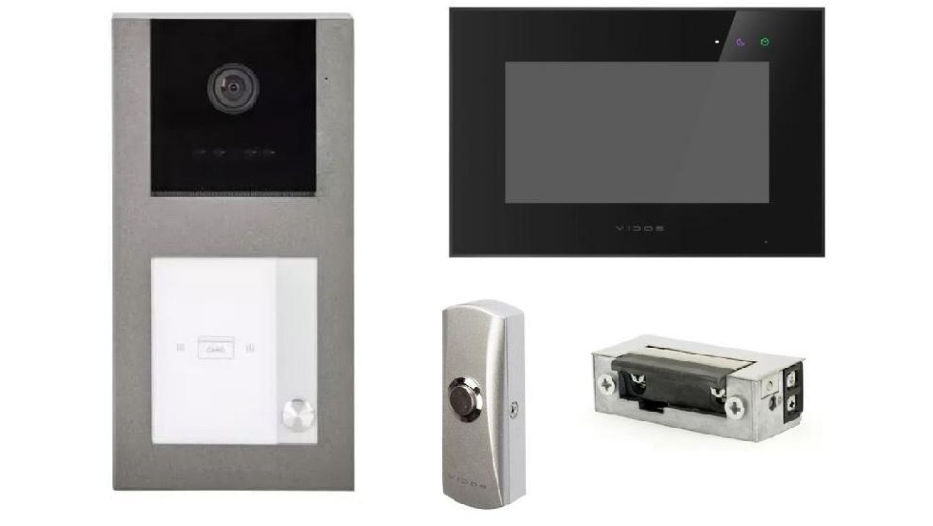 Широкоформатный видеомофон VIDOS X S11-1/M10B-X + PRZYCISK + ELEKTROZACZEP