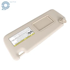 Left Driver Side Sun Visor Ivory With Makeup Mirror For Toyota Highlander 04-07