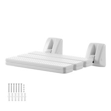 Uimoso Foldable Shower Seat 220LBS Folding PP Wall Mounted Shower Bench Chair