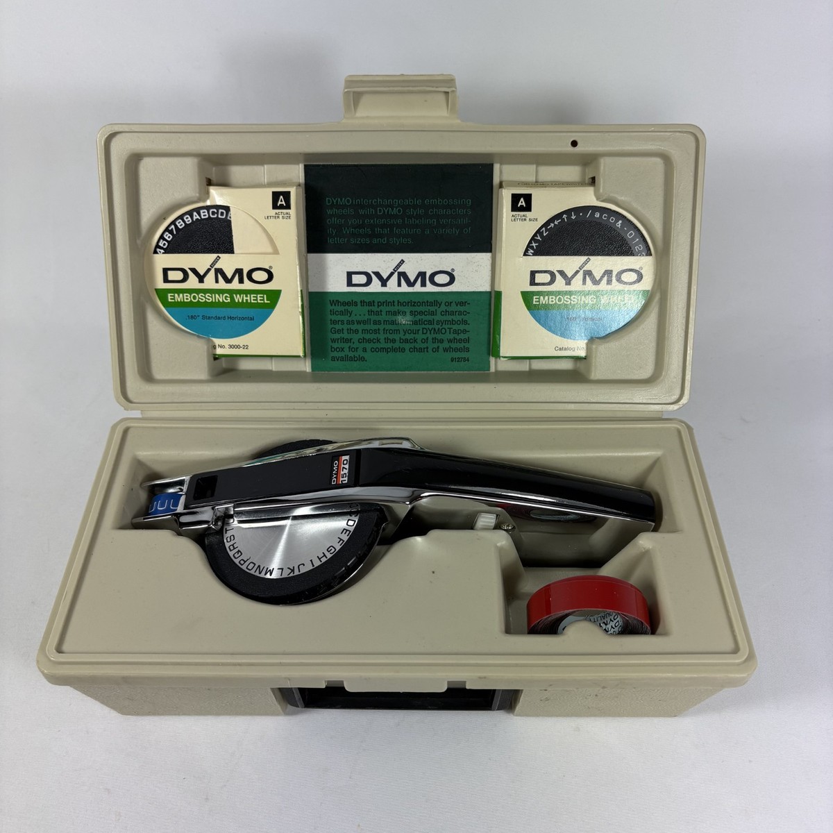 Dymo 1570 Label Maker 3 Embossing Wheels Case for sale online | eBay