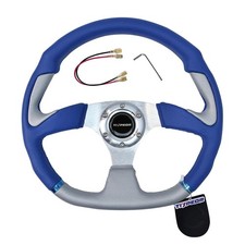 Racing Adventure Car Steering Wheel 350mm 14" PVC Grip Aluminum Frame 3" Dee...