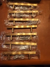 Set of 10 3 1/2" cabinet drawer pulls in gold finish new