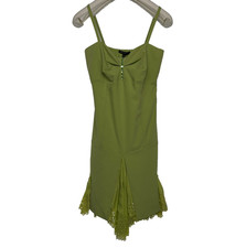 Alexander McQueen Peplum Ruffle Green Dress, Gem Stones, 1996 "The Hunger" IT44