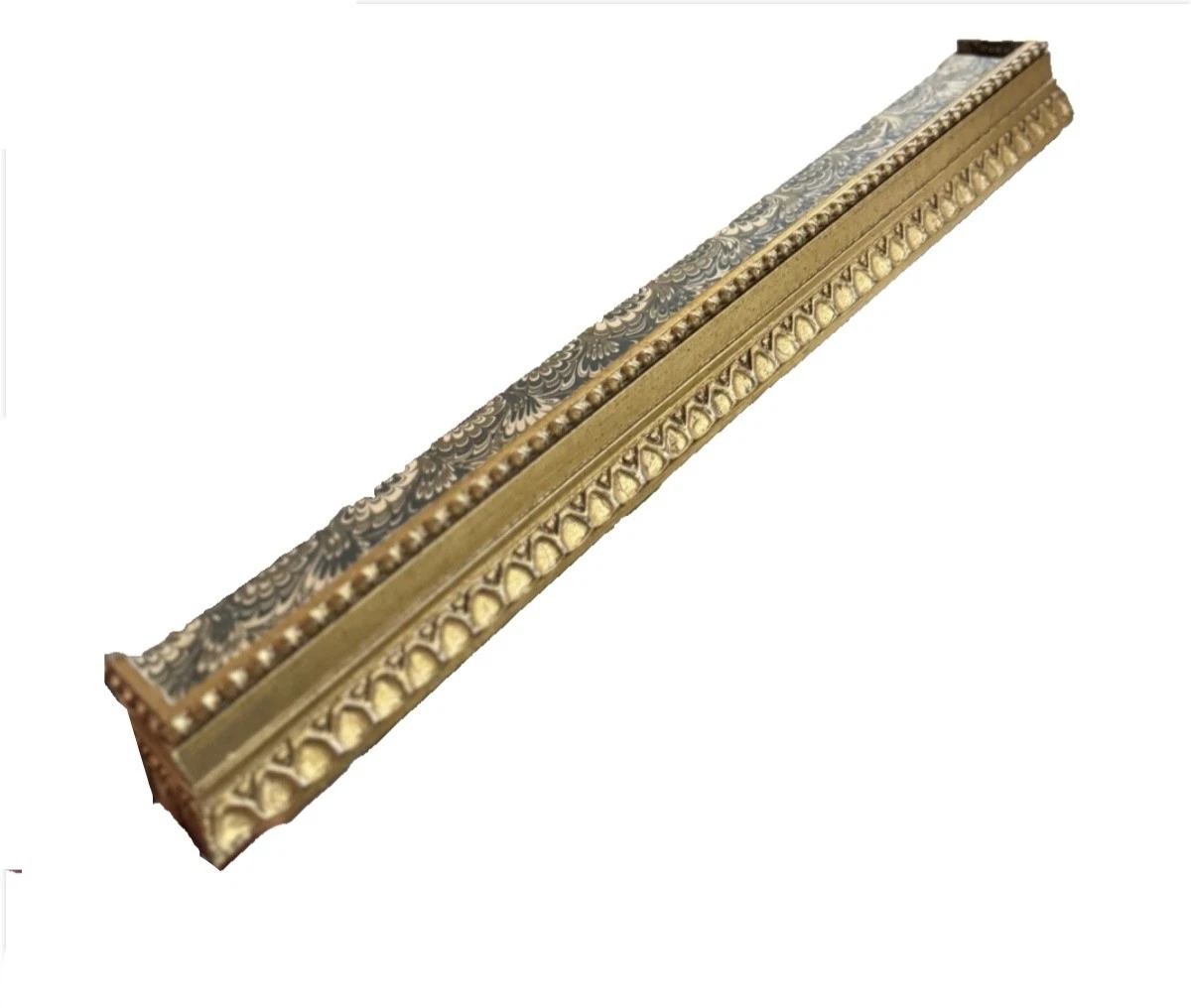 Vintage Gold Leaf Gilt Wood Floating Ledge Shelf 21.5" Neoclassical Style