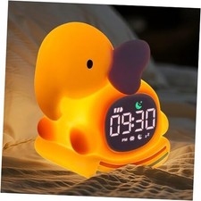 Alarm Clock for Kids with Night Light, Sleep Training Clock Time Pink Elephant