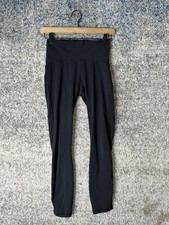 Lululemon Leggings Womens 4 Black High Rise Ankle Yoga Pants Athletic Gym