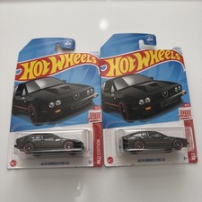 2024 Hot Wheels Mainline Red Edition Alfa Romeo GTV6 3.0 9/12 Black Lot of 2