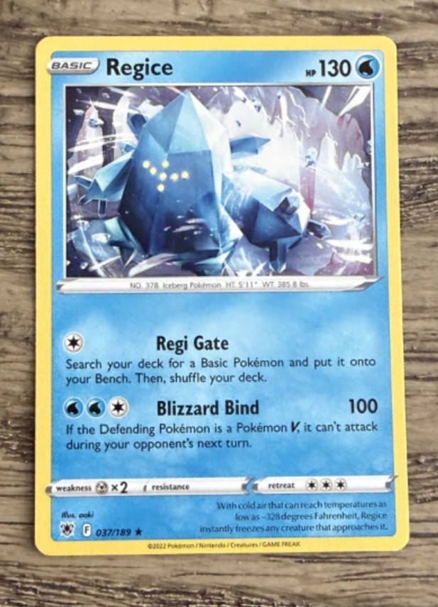 Regice 37/189 Astral Radiance - Pokemon Card