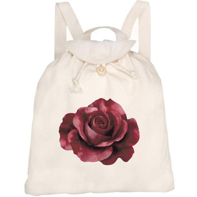 Canvas Rucksack / Backpack ''Burgundy Rose'' (RK00039423)
