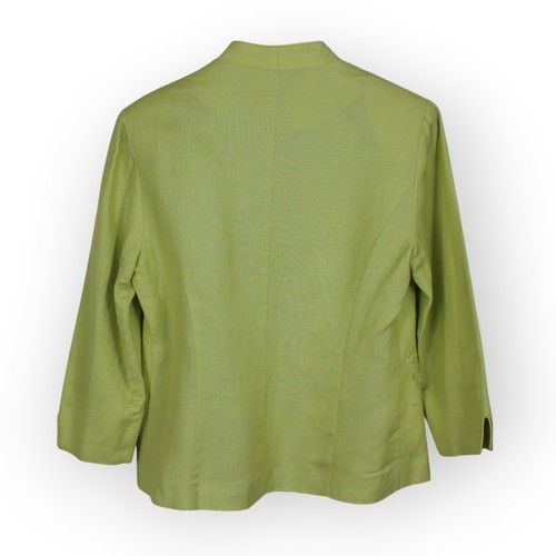 Vintage 8 JessicaHoward LinenBlend Tank Sheath Dress+Jacket KeyLime FREESHIPPING - Picture 6 of 24