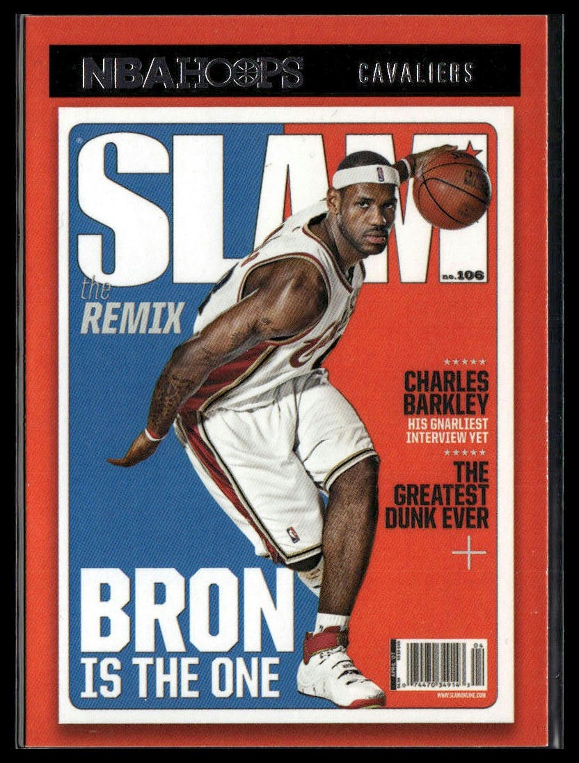 2020-21 NBA Hoops LeBron James Slam Magazine Cover Insert #2 Cleveland Cavaliers