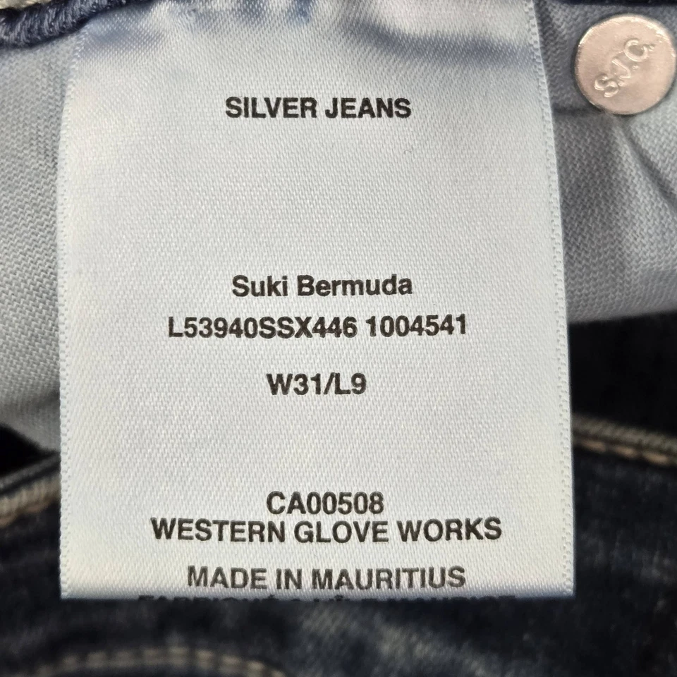 Pantalones Cortos Silver Jeans Co. para Mujer 31 Indigo Denim Bermudas Suki Curvy Nuevos con Etiquetas Foto 4 de 4