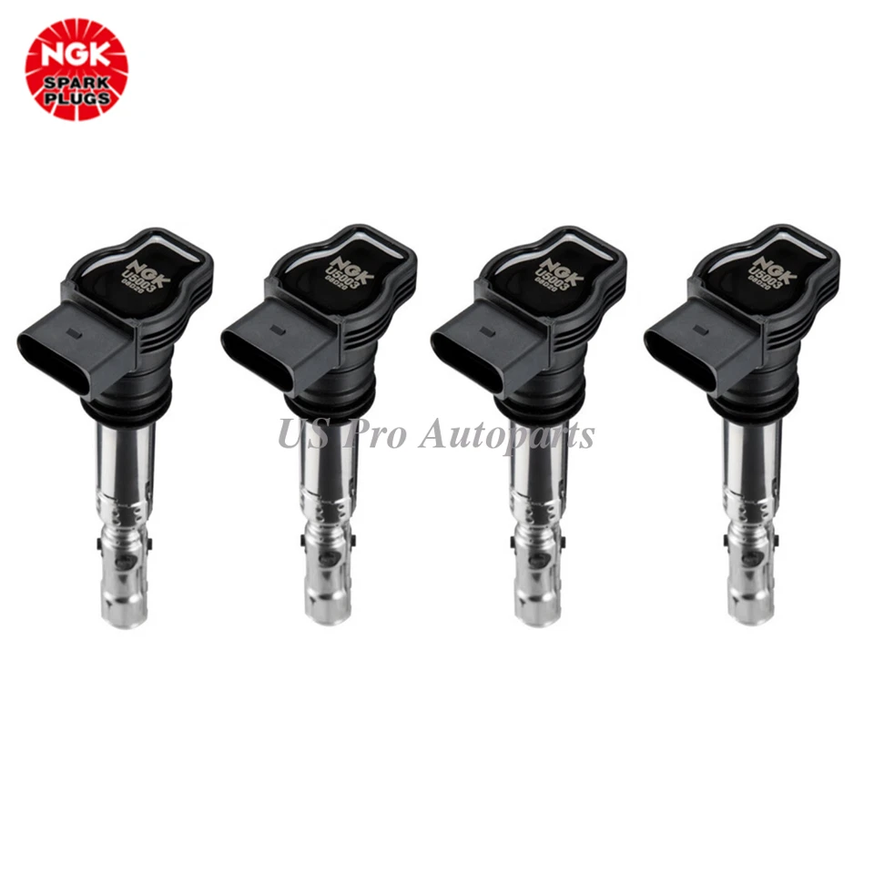 4 bobinas de encendido OEM NGK para VW Golf 2001-2006 Beetle Jetta 2001-2005 1,8T Foto 2 de 4