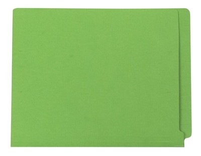 End Tab Green File Folder - Letter Size | Box of 100 | Full Side Folder for C...