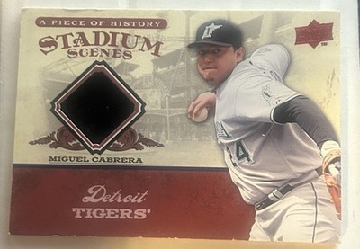 2008 Upper Deck A Piece of History Stadium Scenes Miguel Cabrera #SS21 Red /149