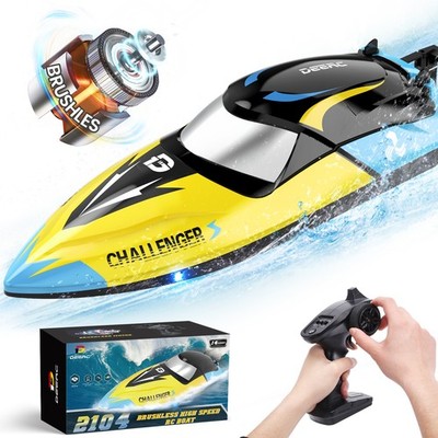 DEERC 16 inch Brushless 30+mph RC Boat Self-righting Remote Control Racing Boat