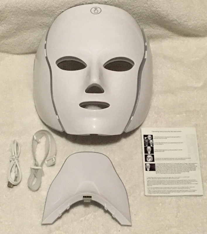 Light Therapy Facial Mask Skin Care LED Red/Green/Blue/Purple Clear