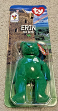 Erin the Bear McDonalds Ty Beanie Baby with Rare Errors 1993/1997 Oak Brook NIB