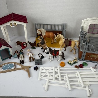 Schleich Horse Club Mixed Lot Misc Pieces, Horses Foals, Girls Vet Set Play Toys