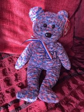 RARE Ty Beanie Baby USA 2000 Bear Proud To Be An American     Retired