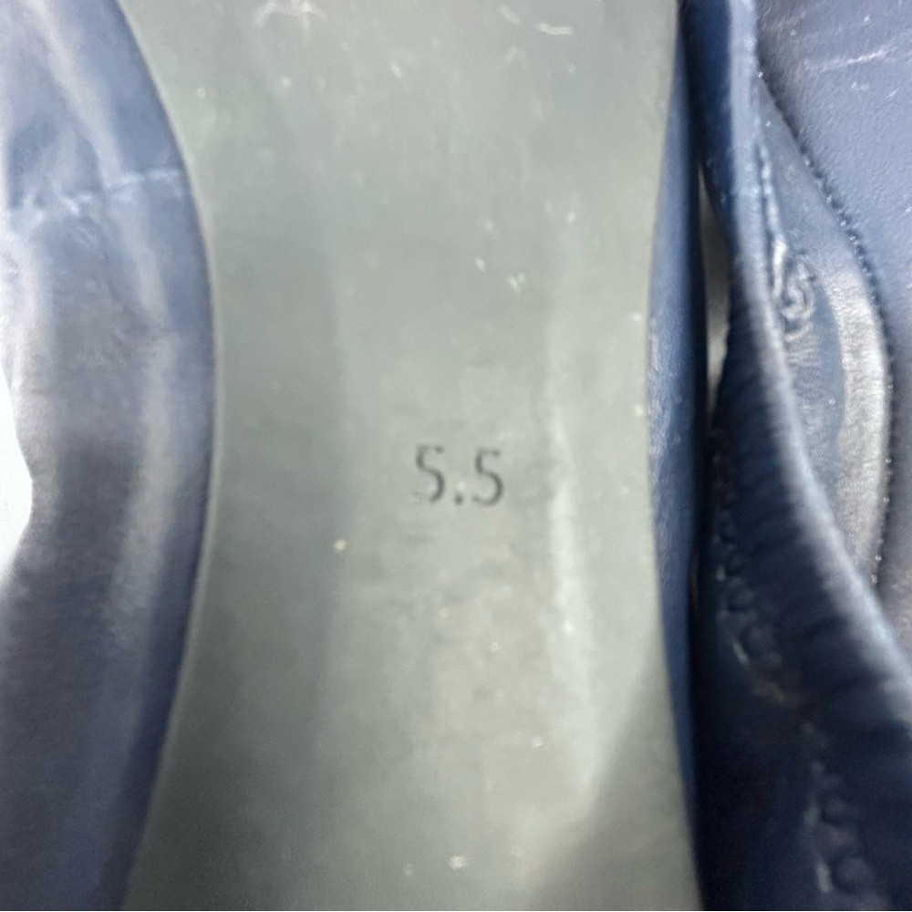Tory Burch Eddie Navy Ballet Flats Size 5.5 thumbnail 8