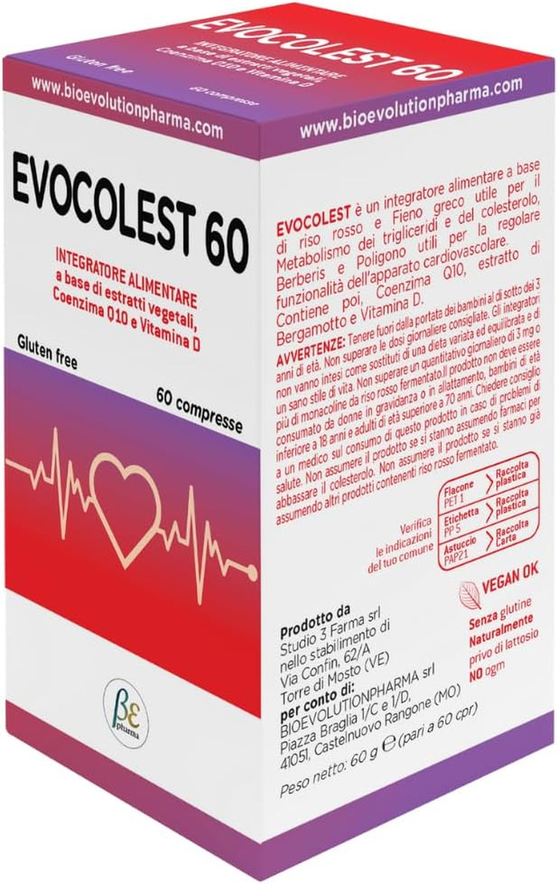 Evocolest 60 Offerta: Integratore Funzionalità Cardiaca e Colesterolo
