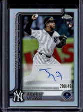 2025 Topps Chrome Update Jorbit Vivas Auto RC Refractor Rookie #/499 Yankees
