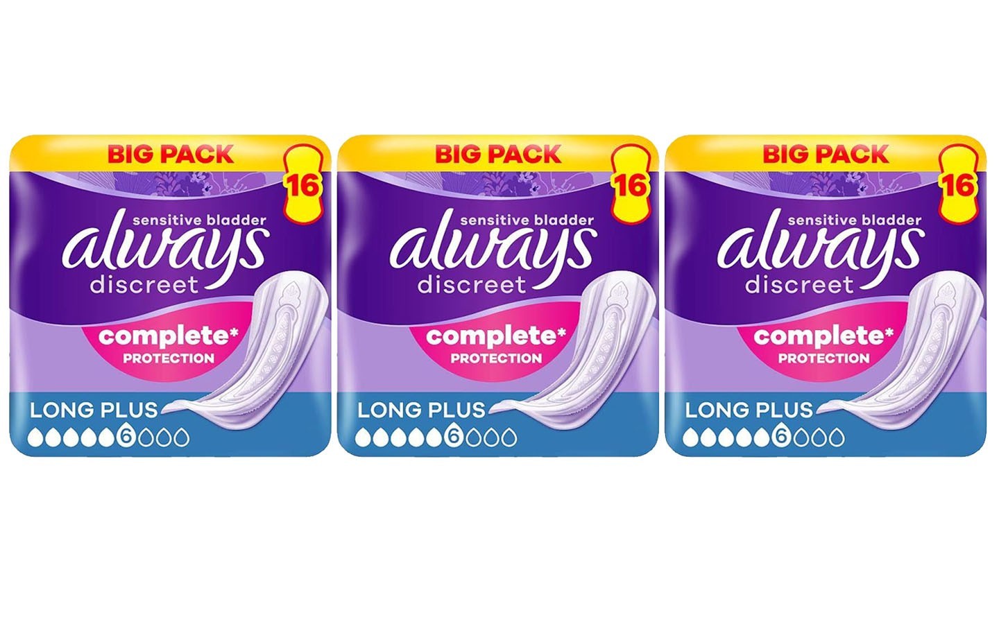 Always Discreet Sensitive Bladder Incontinence Pads Long Plus Pad Thin - 8 Pack - Image 6