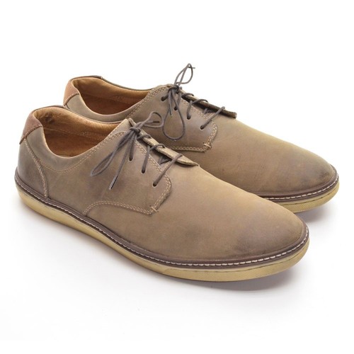 Men Johnston & Murphy McGuffey Plain Toe Sneaker Oxfords 11.5 M Brown Lace Shoes