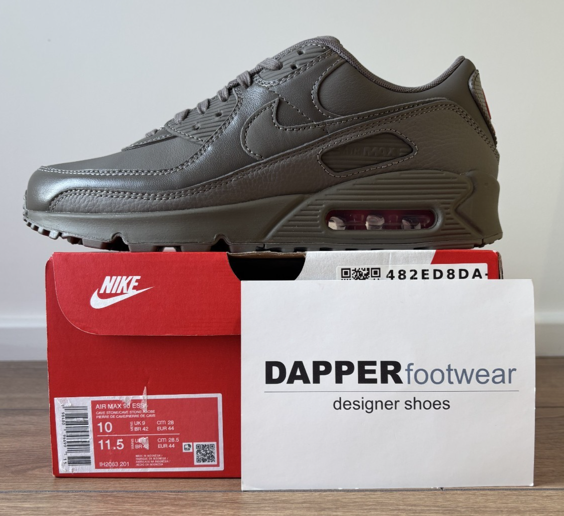 Nike Mens Air Max 90 ESS, Size 9 UK, Cave Stone Trainers IH2063 201