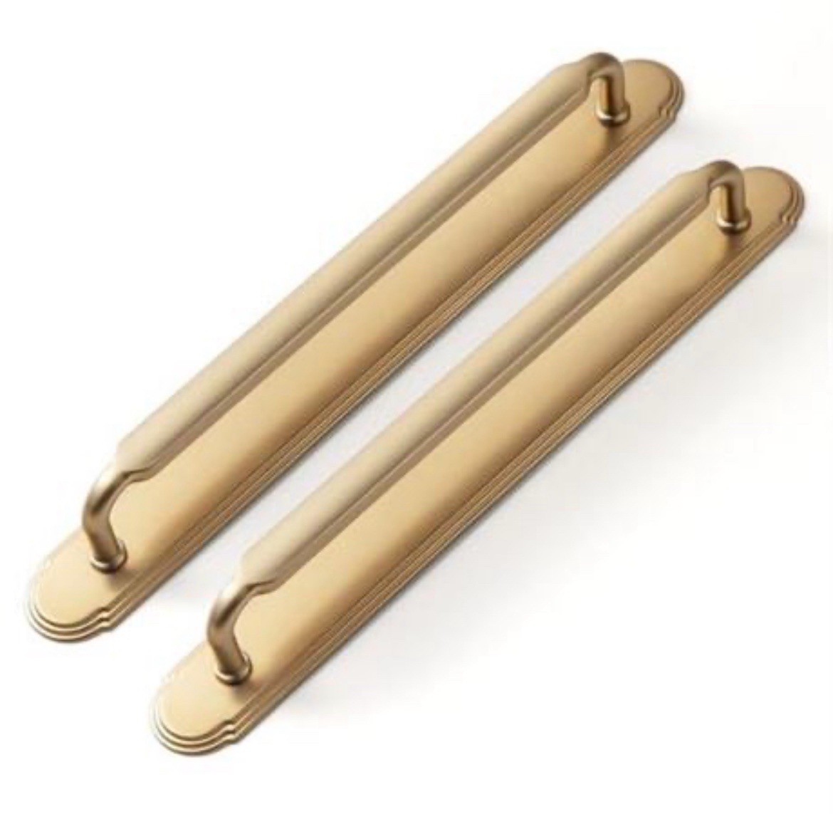 Goo-Ki 2 Pack Champagne Bronze Cabinet Pulls with Backplate Spacer