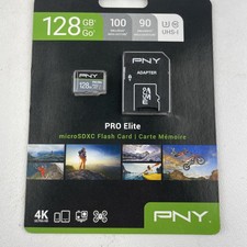 PNY 128GB Pro Elite MicroSDXC 4K UHS-I Memory Card (U3) - P-SDUX128U395PRO-GE