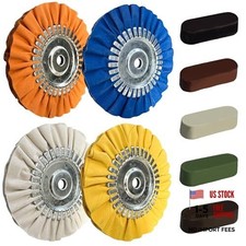 8" Airway Buffing Wheel Kit - 9Pcs Aluminum Metal Polishing Set with 5/8"
