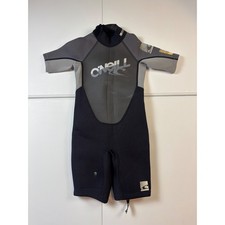 O'Neill Wetsuit Kids Size 6 Black Gray Reactor Springsuit Short Sleeve 3320