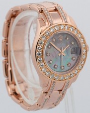 Ladies Rolex DateJust Pearlmaster 18k Rose Gold DIAMOND MOP 29mm 80315 Watch BOX 4