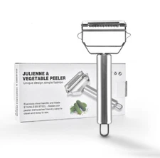Stainless Steel Dual-Blade Peeler –Julienne Slicer Fruit & Vegetable Cutter Tool