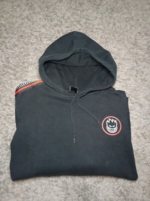 Vintage Y2k 2000s Spitfire Wheels Skateboard Hoodie Skate The End
