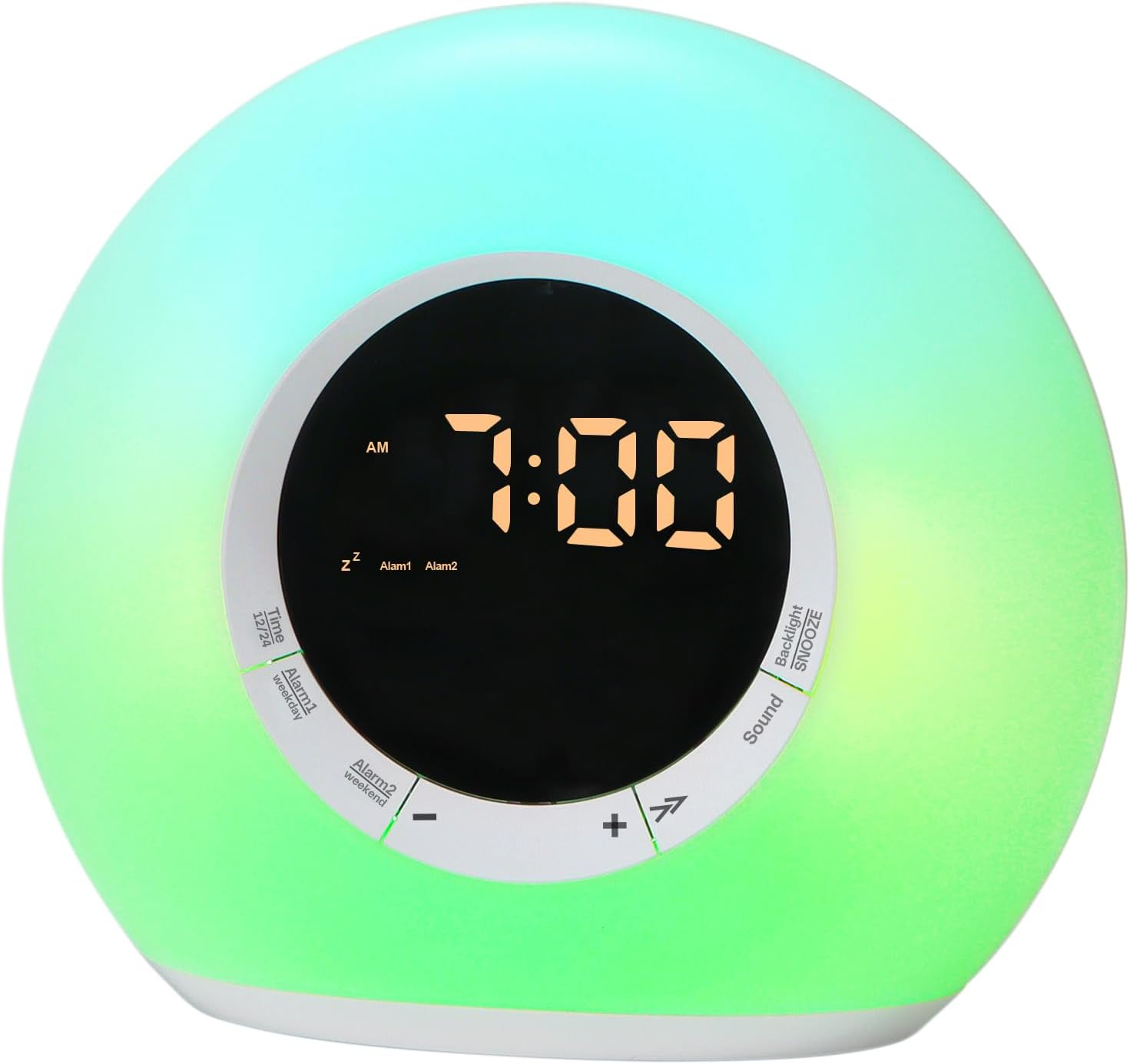 Dimmable Alarm Clock Sound Machine with 10 White Noise Options & Dual Alarms for Better Sleep-image