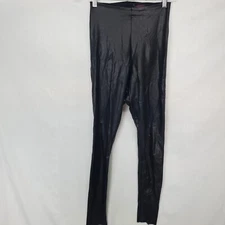 Commando Leggings Size M Black Faux Vegan Leather  Womens High Waist