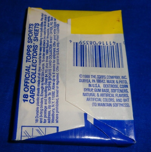 1988 Topps Football Wax Pack - Bo Jackson RC Yr - Gum is Intact - Picture 2 of 2