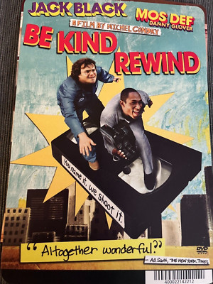 Be Kind Rewind Jack Black Mos Def BLOCKBUSTER VIDEO BACKER CARD 5.5''X8'' NO MOVIE