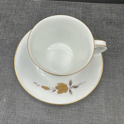 Vintage Noritake Teacup & Saucer Japan Windsor Rose Gold 1960s Mid Century #6530 - Picture 2 of 9